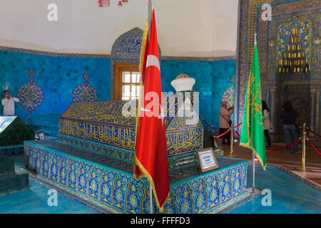 Celebi Sultan Mehmed tomb, Yesil Cami, Green Mosque, Bursa, Bursa Province, Turkey Stock Photo