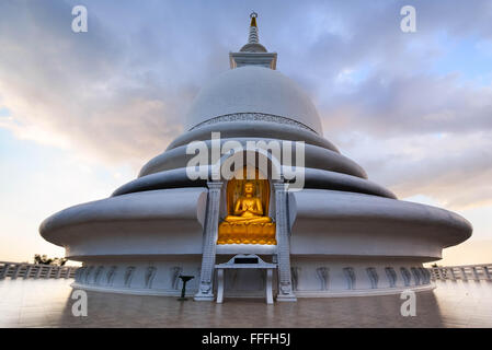 Japanese Peace Pagoda In Rumassala, Sri Lanka Stock Photo