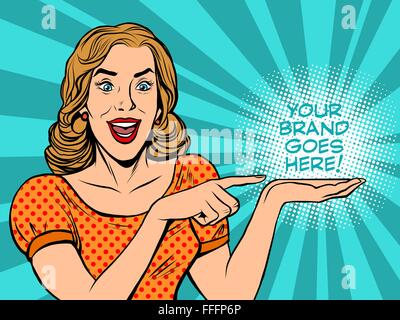 Girl promotional your brand goes here Stock Vector Image & Art - Alamy