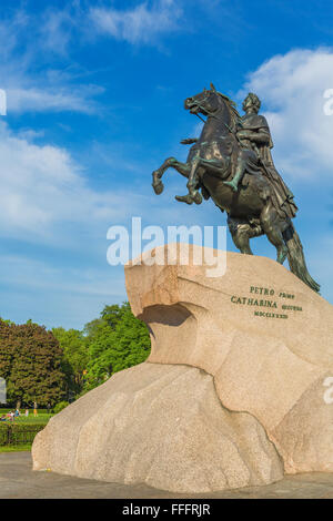 Bronze Horseman, equestrian statue of Peter the Great, Saint Petersburg, Russia Stock Photo