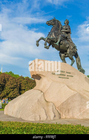 Bronze Horseman, equestrian statue of Peter the Great, Saint Petersburg, Russia Stock Photo