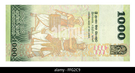 Banknotes 1000 Sri Lankan Rupees Stock Photo