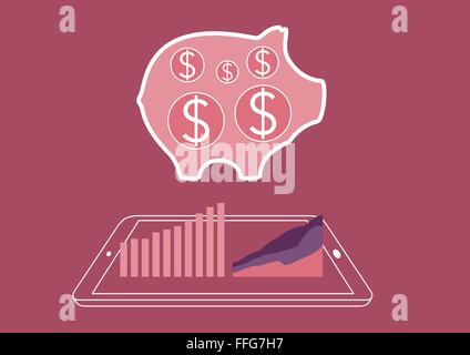 IT monetization as an outcome of big data trend Stock Vector