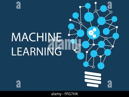 Machine learning concept. Innovative new technology Stock Vector