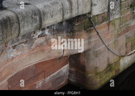 Stone dock wall, Egerton Wharf, Birkenhead Stock Photo