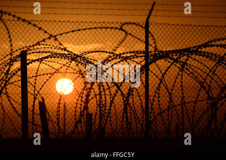 sunrise camp delta gtmo guantanamo bay cuba us naval base barbed wire ...