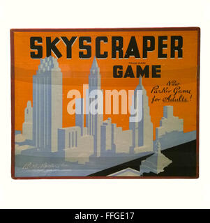 Rochester , New York. Strong Museum of Play. The Skyscraper Game, by Parker Brothers, circa 1937 Stock Photo