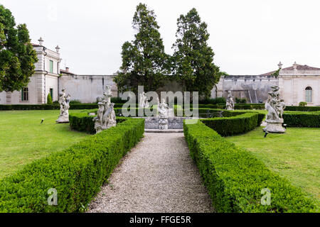 Montecchio Maggiore(Vicenza, Veneto, Italy) - Park of Villa Cordellina Lombardi, built in 18th century Stock Photo