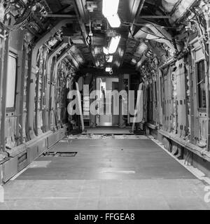 VICENZA, ITALY - DECEMBER 14:  Realization inner part of a railway car, interior view on Sunday, December 14, 2014 Stock Photo