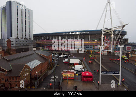 The Principality Stadium, formerly the Millennium Stadium, in Cardiff, South Wales. Stock Photo