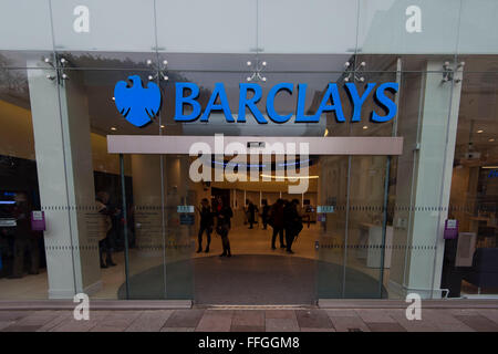 Barclays bank branch on St. David's Way in Cardiff, South Wales. Stock Photo