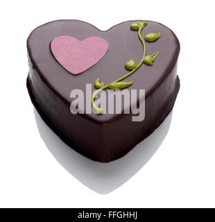 Valentines day chocolate cake Stock Photo