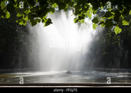 Fountain in Brussels Park - Parc de Bruxelles - Warandepark, Belgium Stock Photo