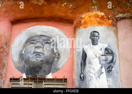 wall painting in havana,cuba Stock Photo