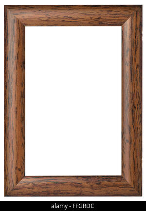 Wooden photo frame isolated on the white background Stock Photo - Alamy