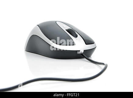 Wired computer mouse isolated on a white background Stock Photo