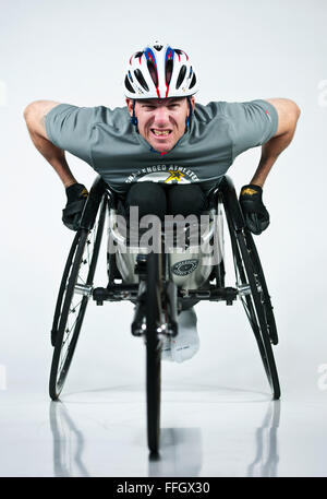 Name: Jeff Odom  Rank when retired/separated: senior airman  Age: 35  Hometown: Tucson, Ariz.  Current residence: San Diego, Calif.  Years in service: 4  Injury/disability: Spinal cord injury with impairment to both arms and hands  Sport/sports: Cycling, track and field and wheelchair basketball  What do the Warrior Games mean to you?  This is my first opportunity to participate in the Warrior Games. It’s a great opportunity to build up the Air Force team and mentor people. There are a lot of other athletes who can learn how to use the chair, and I can use my background to help teach them. Stock Photo