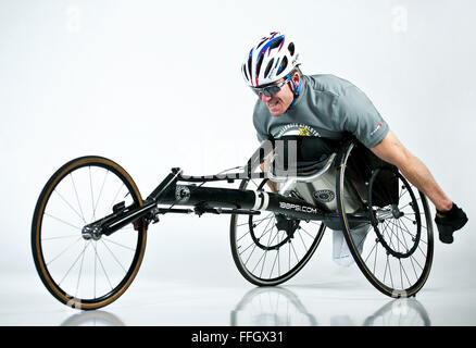 Name: Jeff Odom  Rank when retired/separated: senior airman  Age: 35  Hometown: Tucson, Ariz.  Current residence: San Diego, Calif.  Years in service: 4  Injury/disability: Spinal cord injury with impairment to both arms and hands  Sport/sports: Cycling, track and field and wheelchair basketball  What do the Warrior Games mean to you?  This is my first opportunity to participate in the Warrior Games. It’s a great opportunity to build up the Air Force team and mentor people. There are a lot of other athletes who can learn how to use the chair, and I can use my background to help teach them. Stock Photo