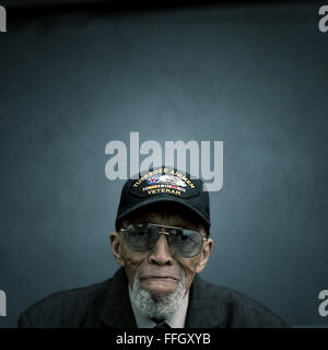 Name: Joe Spooner Where they are from: 99th Fighter Squadron Reason for visiting: Tuskegee Airman attending AF Week Stock Photo