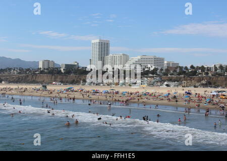 View from Santa Monica pier Stock Photo