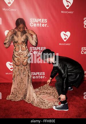 Los Angeles, CA, USA. 13th Feb, 2016. Ashanti at arrivals for MusiCares Person Of The Year Dinner, Los Angeles Convention Center, Los Angeles, CA February 13, 2016. Credit:  Elizabeth Goodenough/Everett Collection/Alamy Live News Stock Photo