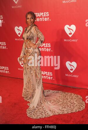 Los Angeles, CA, USA. 13th Feb, 2016. Ashanti at arrivals for MusiCares Person Of The Year Dinner, Los Angeles Convention Center, Los Angeles, CA February 13, 2016. Credit:  Elizabeth Goodenough/Everett Collection/Alamy Live News Stock Photo