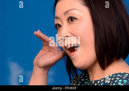 Berlin, Germany. 13th Feb, 2016. Kaori Momoi during the 'Grüße aus Fukushima/Fukushima, mon amour' photocall at the 66th Berlin International Film Festival/Berlinale 2016 on February 13, 2016 in Berlin, Germany. Credit:  dpa/Alamy Live News Stock Photo