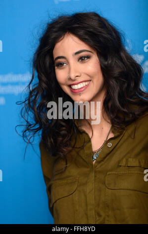 Berlin, Germany. 13th Feb, 2016. Samar Qupty during the 'Junction 48' photocall at the 66th Berlin International Film Festival/Berlinale 2016 on February 13, 2016 in Berlin, Germany. Credit:  dpa/Alamy Live News Stock Photo