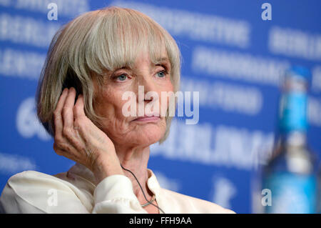 Edith Scob during the 'L'avenir/Things to Come' press conference at the 66th Berlin International Film Festival/Berlinale 2016 on February in Berlin, Germany. Stock Photo