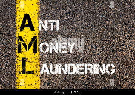 Concept image of Business Acronym AML Anti Money Laundering written ...