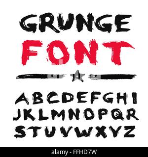 Painted Grunge Font Stock Vector