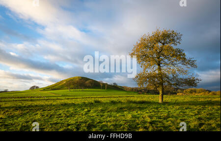 A view of Summerhouse Hill on the Kent Downs, part of the wider North Downs in the south of England. Stock Photo