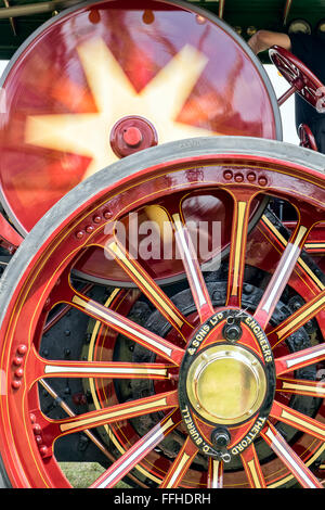 Detail of a historic stem fairground engine Stock Photo