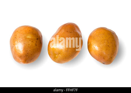 Three potato isolated Stock Photo