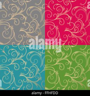 Damask seamless floral pattern. Royal wallpaper. Stock Vector