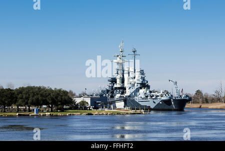 Museum battleship USS North Carolina, Wilmington, North Carolina, USA Stock Photo