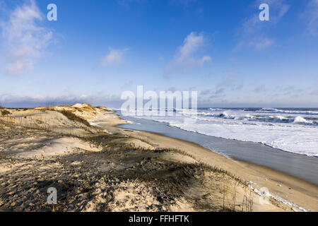 Pristine beach along Cape Hatteras National Seashore, Outer Banks, North Carolina, USA Stock Photo