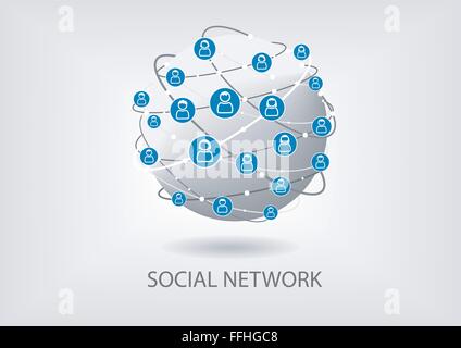 Social network vector icon background Stock Vector