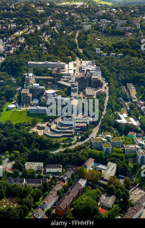 Aerial view, University of Wuppertal, BUW, Polytechnic, Wuppertal, Bergisches Land, North Rhine-Westphalia, Germany, Europe, Stock Photo