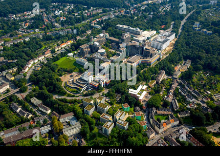 Aerial view, University of Wuppertal, BUW, Polytechnic, Wuppertal, Bergisches Land, North Rhine-Westphalia, Germany, Europe, Stock Photo