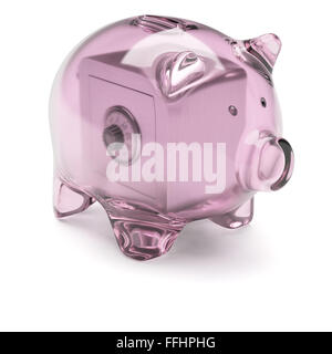 Safe Box with Piggy Bank inside, 3D rendering isolated on white ...