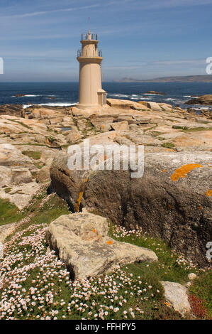 Way of St. James, Jacobean Route. Muxia Light house, A Coruña. St. James's Way, St. James's Path, St. James's Trail, Route of Sa Stock Photo