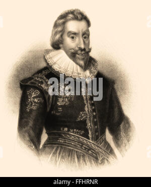 Walter Aston, 1st Lord Aston of Forfar, 1584-1639, an English courtier and diplomat Stock Photo