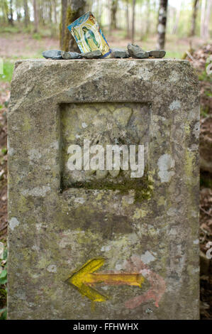 French Road Marker Sign on the D31 Highway Cote d Or Region of France ...