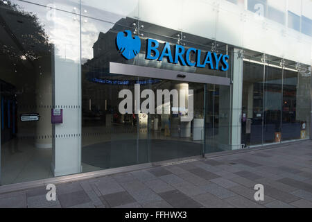Barclays bank branch on St. David's Way in Cardiff, South Wales. Stock Photo