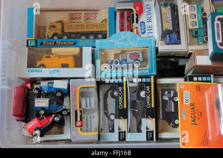cast metal toy model car and van collection Stock Photo