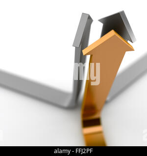 Conceptual ascending arrows Stock Photo