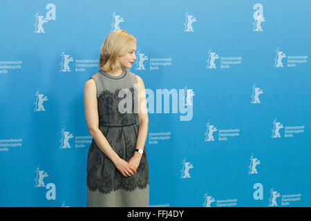 Berlin, Germany. 14th February, 2016. Actress Sarah Gadon attends the 'Indignation' photo call during the 66th Berlinale International Film Festival Berlin Credit:  Odeta Catana/Alamy Live News Stock Photo