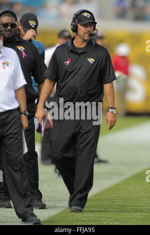 Jacksonville, FL, USA. 20th Oct, 2013. Jacksonville Jaguars head coach Gus Bradley during an NFL game against the San Diego Chargers at EverBank Field on Oct. 20, 2013 in Jacksonville, Florida. San Diego won 24-6.ZUMA PRESS/ Scott A. Miller © Scott A. Miller/ZUMA Wire/Alamy Live News Stock Photo