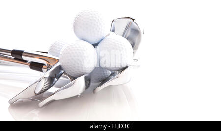 Golf Clubs and Balls Stock Photo